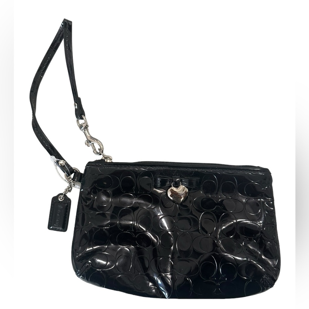 Authentic Coach Signature Wristlet Black
